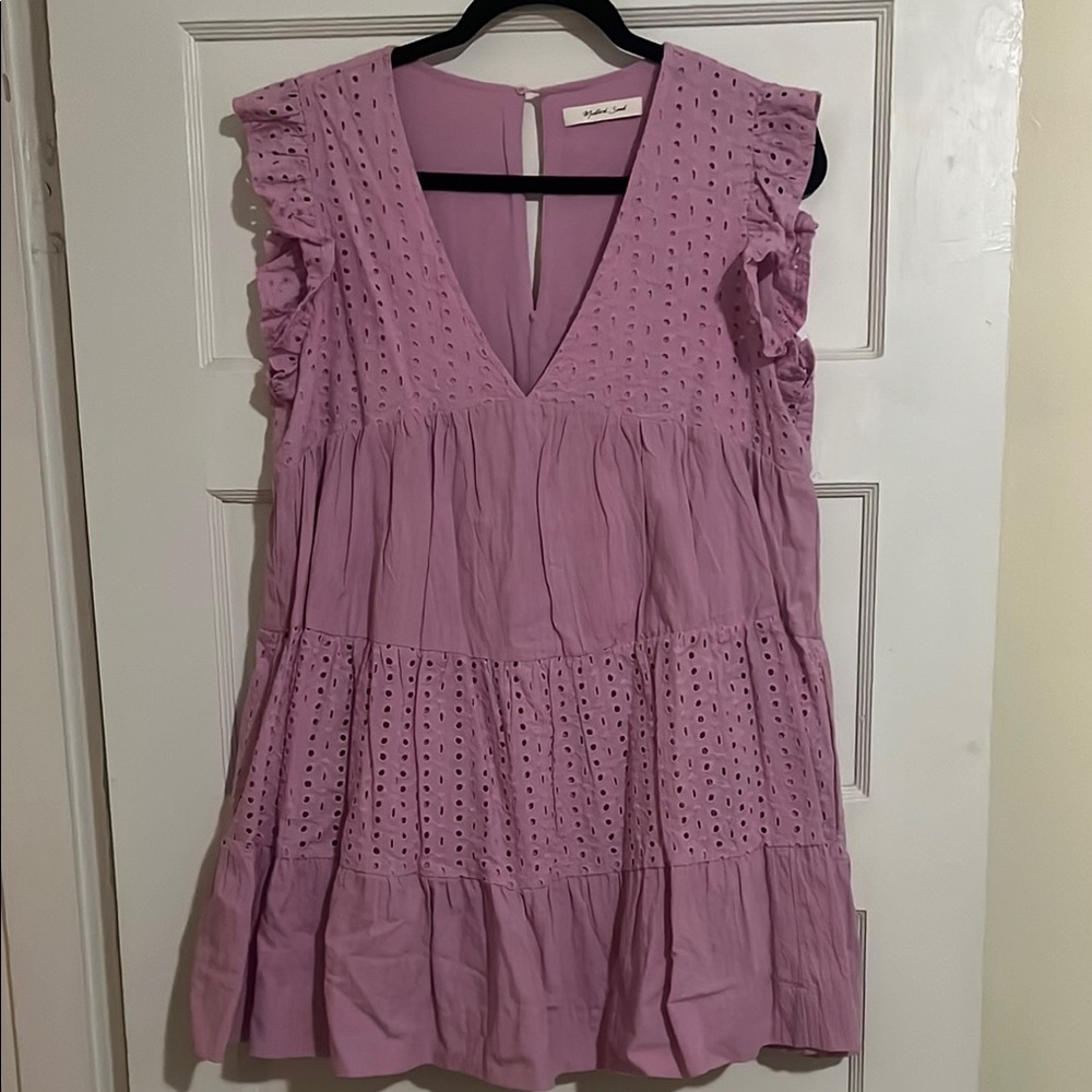 Mustard Seed Lilac Romper with Pockets